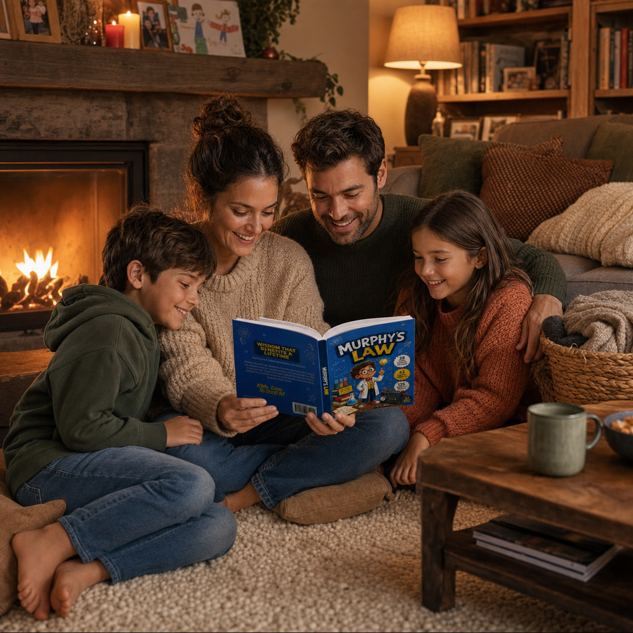 Child reading The Essential Life Skills For Children at bedtime